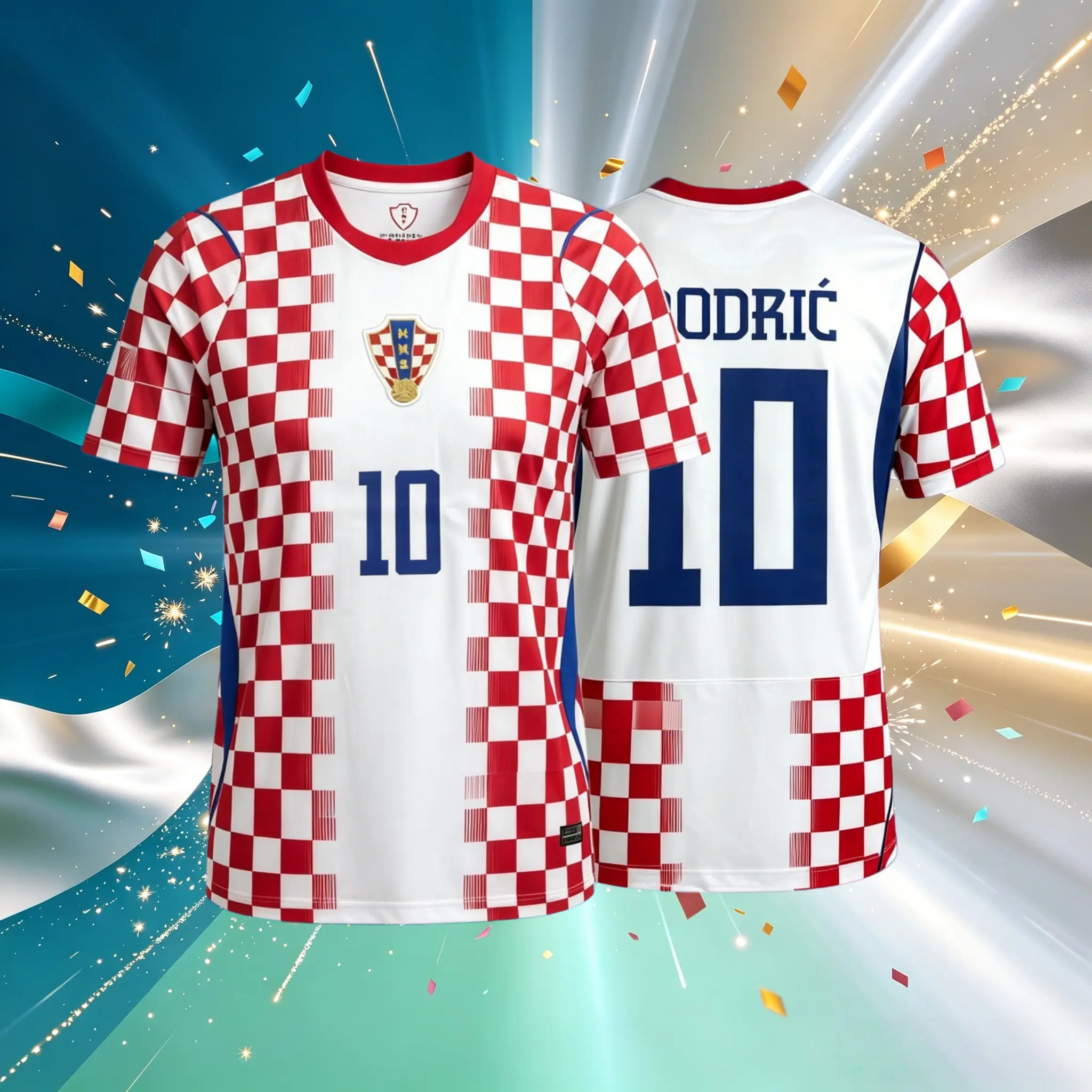 2026 Croatia Home Red And White 10# Modric Short Sleeve Soccer Jersey Fans Version