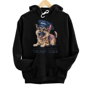 German Shepherd MAGA Even My Dog Is Waiting For Trump 2024  Hoodie, Sweatshirt, T-Shirt
