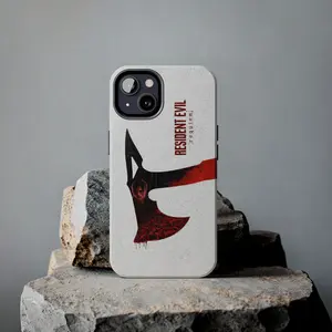 Resident Evil Requiem Phone Case, Leon Kennedy Horror Game Art iPhone Case, Blood Blade Minimalist Design Shockproof Cover