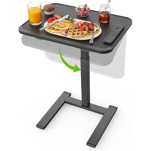 Sturdy TV Tray Table with Wheels, Heavy Duty Metal TV Trays for Eating  Couch, Height & Angle Adjustable Desk for Bed, Sofa, Recliner, Portable Small Foldable Tables