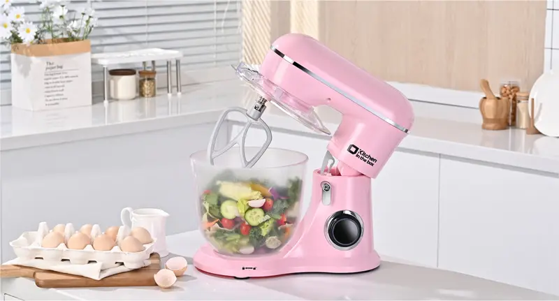Product Introduction of Kitchen in the box Stand Mixer, 4.5QT+5QT Two bowls Electric Food Mixer, 10 Speeds Kitchen Mixer for Daily Use with Egg Whisk, Dough Hook, Flat Beater 8