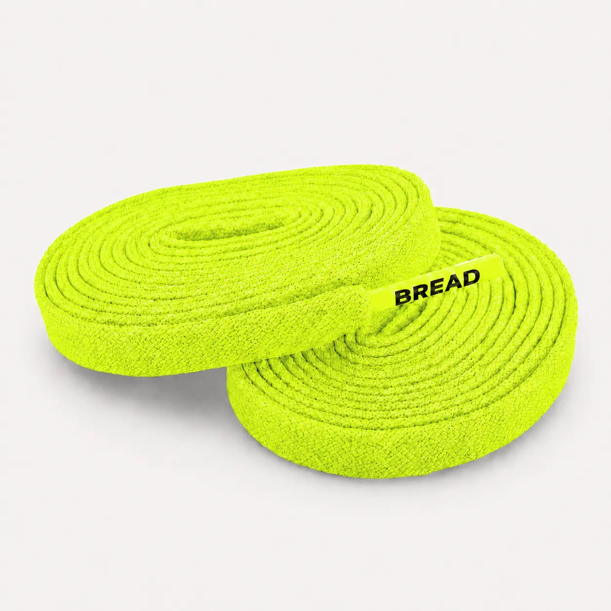 Neon Yellow Bread Laces - Stretchy Shoelaces for Easy Slip-On Shoes with Secure One Tie Feature
