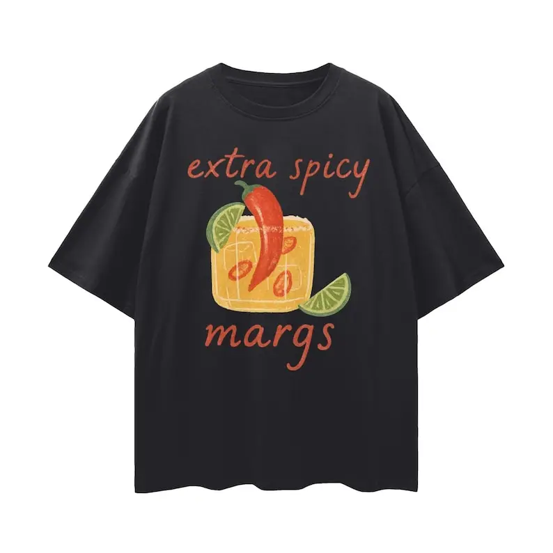 Spicy Marg Margarita Social Club Graphic T-Shirt Old Money Summer Aesthetics Streetwear
