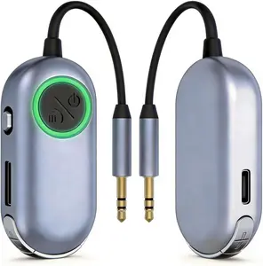 Bluetooth Transmitter Receiver for  AirPods or BT Devices, in Wireless Bluetooth Adapter for Headphones, .mm Aux Audio Jack Adapter for inFlight TV Car Home Stereo System