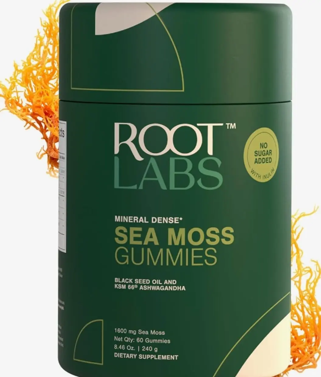 Sea Moss Gummies I 92+ Minerals I Black Seed Oil I KSM 66 Ashwagandha I Lab Tested I No Added Sugar | for Men, Women I Non-GMO I 100% Natural & Organic I 1600 mg I 60 Gummy