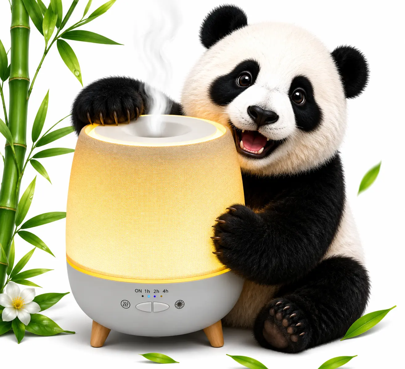 Aesthetic Oil Diffuser, Cozy Fabric Scent Air Diffuser, Decorative Fabric Diffuser, 200ml Essential Oil Scent Diffuser with LED Light, Quiet Ultrasonic Humidifier, Aesthetic Aromatherapy Gift for Bedroom