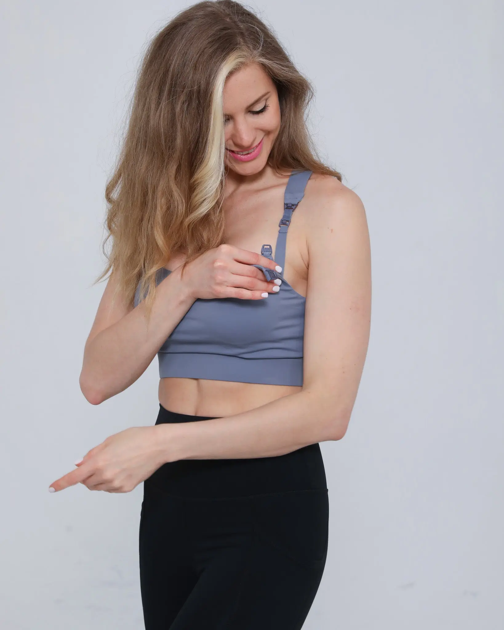 Venice 3 Ultimate Support Full Coverage Nursing & Pumping Sports Bra (Solar Gray)