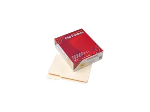 Smead 10337 File Folder, 1/3 Cut Third Position, Reinforced Top Tab, Letter, Manila, 100/Box