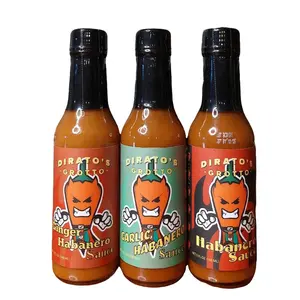 Dirato's Grotto Hot Sauce BOTTLE TRIO, perfect as a gift or for adding heat to any recipe. Medium heat packed with flavor