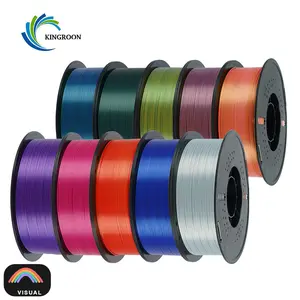 【Visual Series】KINGROON 5 kg Silk dual-color PLA — engineered for consistent flow, ±0.03 mm accuracy, 99% printer compatibility, trusted by 3D artists and designers
