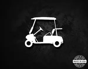 Golf Cart Vinyl Die Cut Window Decal Sticker