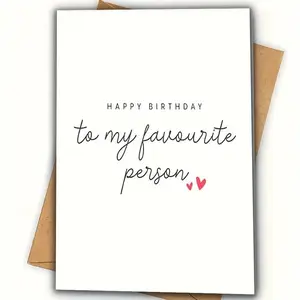 1pc, Boyfriend Birthday Card, Husband Birthday Card, To My Favourite Person, Girlfriend Birthday Card, Wife Birthday Card, Birthday Card, Small Business Supplies, Thank You Cards, Birthday Gift, Cards, Unusual Items, Gift Cards