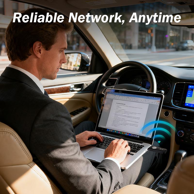 【Data-Only SIM Card Required】 Joytutus 4G LTE WiFi Router 150Mbps USB Modem Unlocked Portable Car WiFi Adapter for Desktop PC Notebook TV Black Wireless Dongle Device