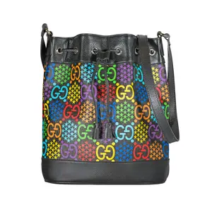Pre-owned GUCCI Monogram Shoulder Bags Psychedelic Bucket Bag