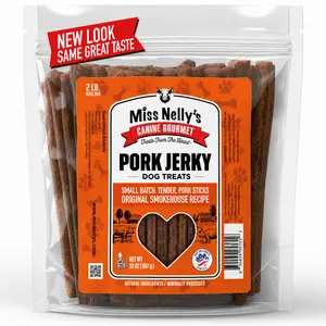 Miss Nelly’s Pork Jerky Dog Treats – 32 oz BULK Bag