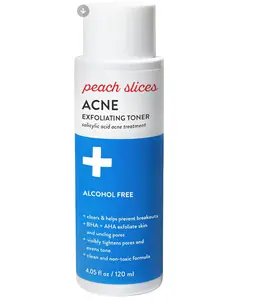 Peach Slices | Acne Exfoliating Toner | 2% Salicylic Acid | AHA+BHA Exfoliation | Facial Cleanser | Calms & Soothes | Prevents Breakouts | Alcohol & Sulfate Free | Skin Care for Women & Men | 4 Oz