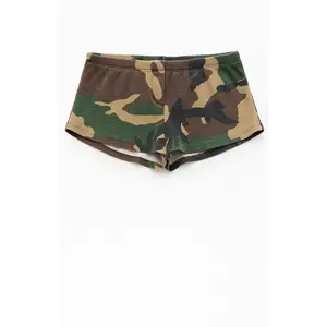 John Galt Women's Camo Waffle Knit Boxer Shorts