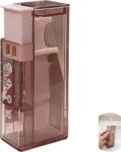 Portable Automatic Pop-Up Toothpick Holder Storage Box, Sakura Mini Dental Floss Dispenser, 3.6Cm Wide, Ideal for Home, Travel, and Oral Care