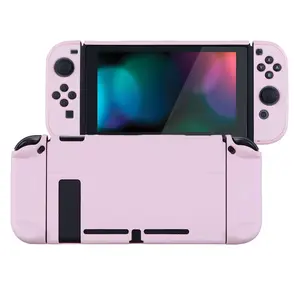 PlayVital Customized Dockable Hard Shell Protective Case for Nintendo Switch Console - Black