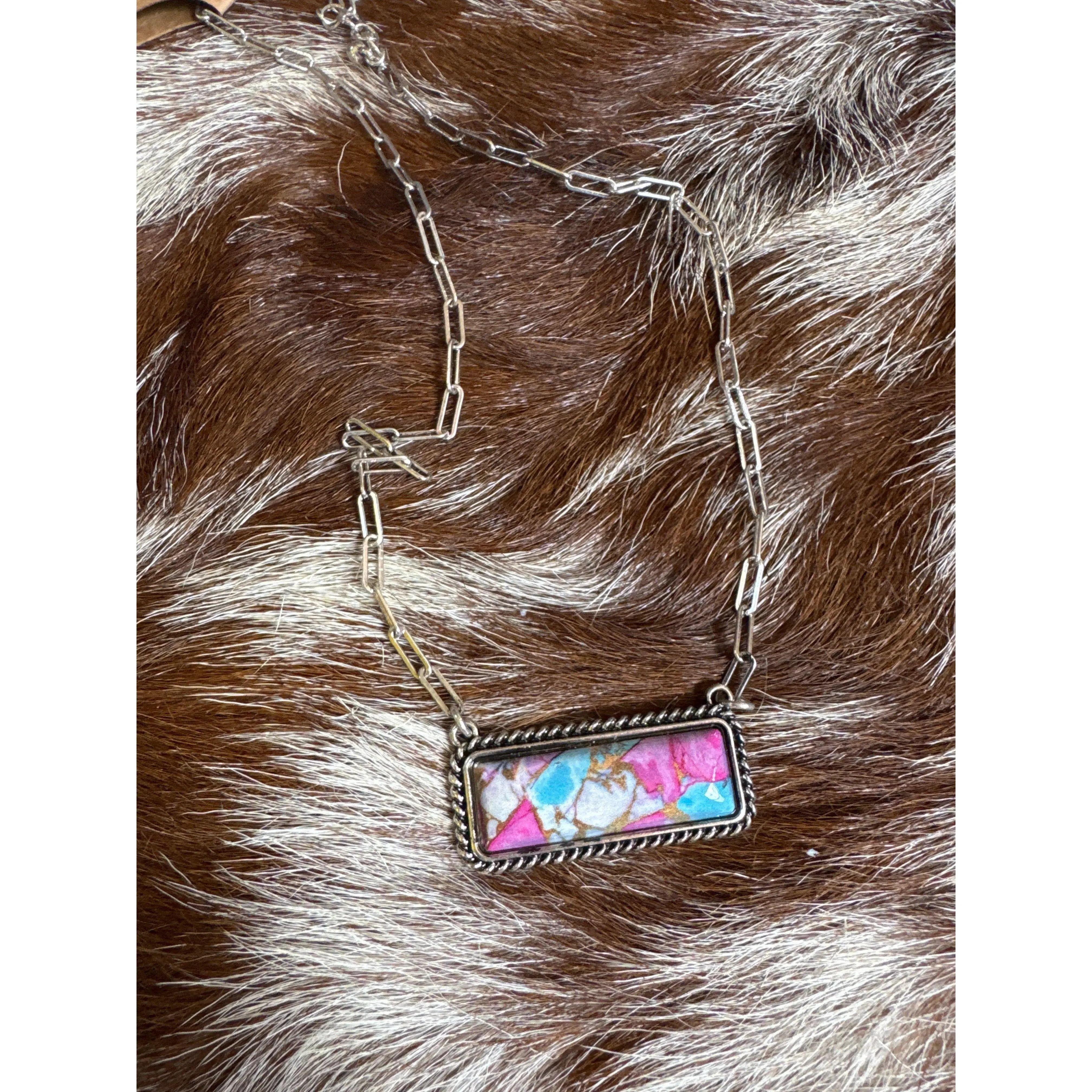 Cotton Candy Bar Necklace