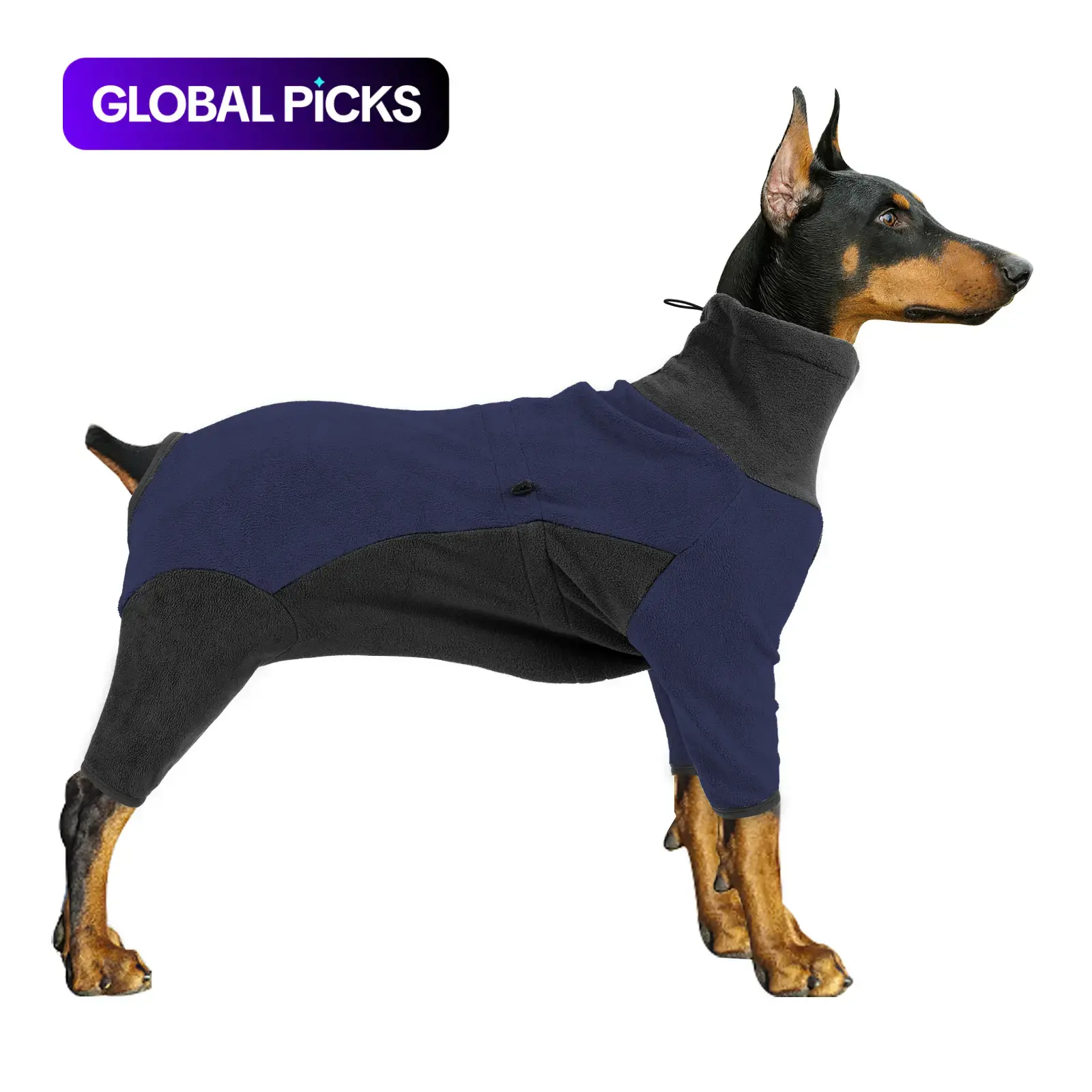 Dog Winter Onesie, Windproof Outdoor Dog Jumpsuit with Warm Polar Fleece Lining for Small, Medium and Large Dogs, Husky Clothes, Dachshund Clothes, Cold-Weather Dog Apparel #GLOBAL PICKS
