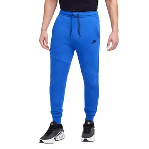 Nike Tech Fleece Joggers - Men's, Blue, Drawstring Waist, Comfortable Fit, Versatile Style