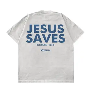 [100% Cotton] Romans 10:9 - JESUS SAVES Shirts |Graphic Christian Tee Shirts Designed For Both Men and Women Menswear Top 818