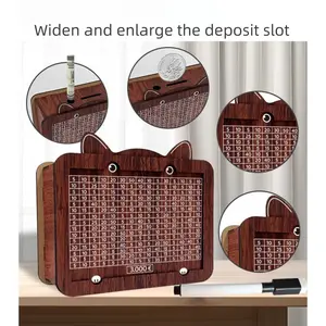 Cute piggy bank with ears, universal for children and adults, savings challenge piggy bank, coin piggy bank gift toy.