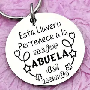 2pcs Round Metal Keychains, Unisex Gift for Grandparents, Thanksgiving Gift Idea, Perfect for Men and Women