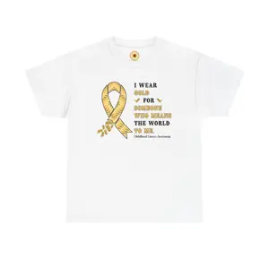 Childhood Cancer Awareness Aztec Tee, Gold Ribbon Awareness Tee for Loved Ones, Support T-Shirt, Gift for Caregivers, Customizable Cotton Tee, Casual Everyday Wear, Cancer [...]