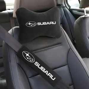 Car Seat Belt Protect Shoulder Pads Cervical Spine Headrest Neck Pillow For Subaru WRX Forester Outback Crosstrek Legacy Impreza Levorg