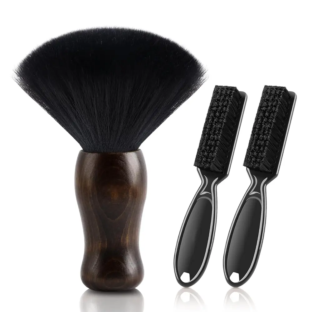 3Pcs Barber Neck Duster Brush Set, Professional Barber Accessories Cleaning Supplies, Duster Nylon Brush Hair Cutting Styling Brush Tool - Home Improvement.