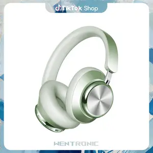 Wentronic Y03 Bluetooth Headphones Wireless Active Noise Cancelling Over Ear Headphones 48 Hours Playtime High Sound Quality 6 EQ Music Mode Headphones with Soft Ear Cushion - Green