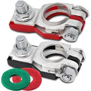 Battery Terminals for Nissan - Compatible for Nissan, Maxima, Rouge, Sentra, Murano,243407F000,24340-7F000, 243407F001, Positive and Negative,Plastic Cove