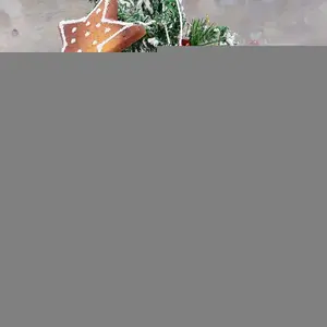 Christmas Tree Ornaments Simulated Cookies Snowflake Ball Gingerbread Man Donuts Modelling Christmas Tree Pendants Noel Supplies