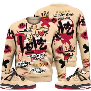 12 Melo Ugly Sweater, 2026 Retro Melo 12s Shirt, Happy Love Beats Graffiti Couples Matching Outfits Streetwear Sneaker Shirt Womenswear Clothes
