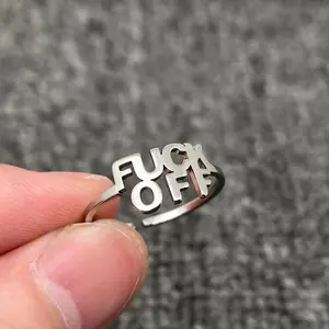 F Off Silver Ring