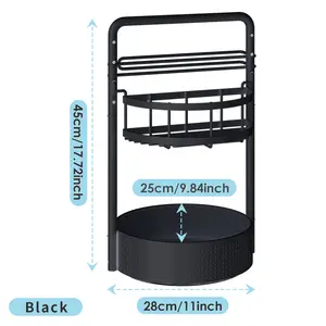 Dream Rotating Spice Rack Lazy Susan Turntable Organizer 2-Tier 9.84" Adjustable Metal Storage Organization for Cabinet Kitchen Countertop & Pantry Spice Shelf