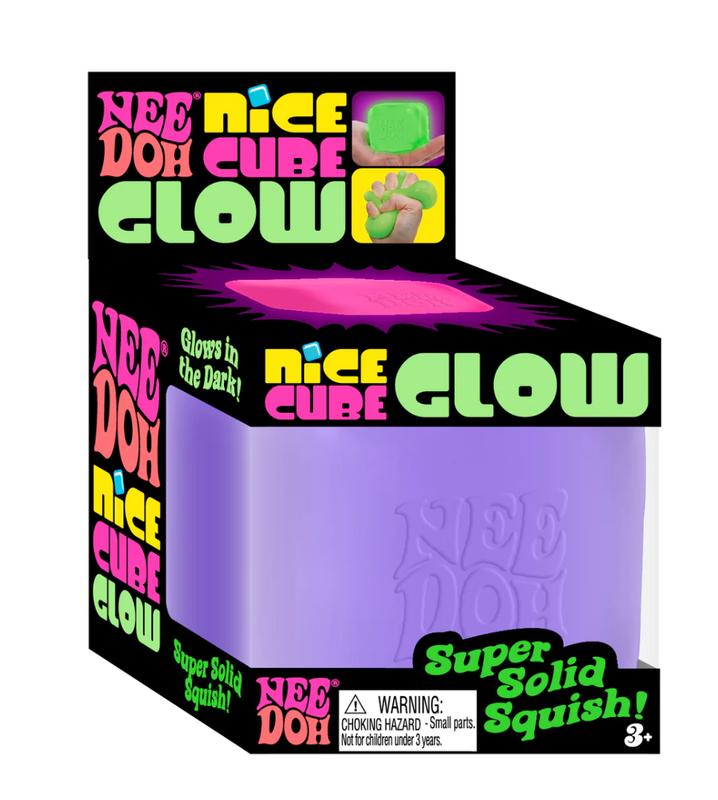 NeeDoh Nice Cube Glow Squishy Toy - Soft and Flexible Design for Kids