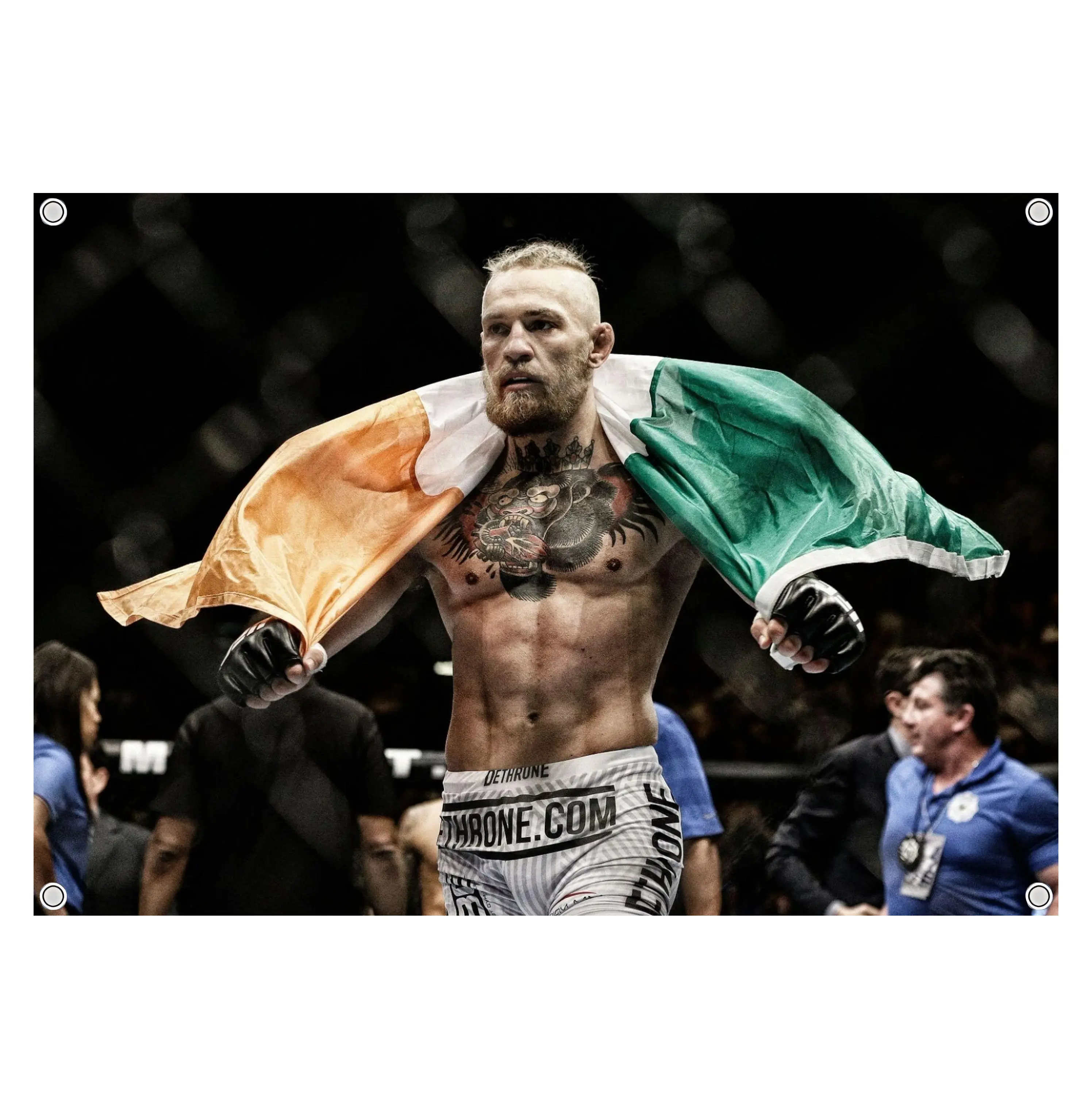 Conor McGregor Graphic Flag UFC Inspired Fight Night Wall Flag Combat Sports Banner for Bedroom Octagon Gym Decor Gift for UFC fans MMA Fans