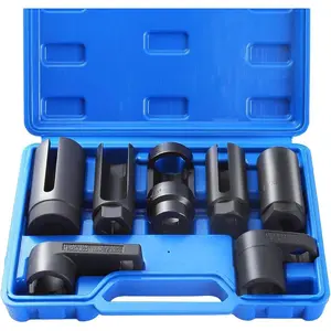 7-piece O2 Oxygen Sensor Socket Kit Universal Sensor Removal and Installation Tool Kit Car Diagonal Wrench Removal Tool
