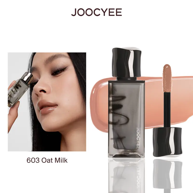 JOOCYEE Glazed Gloss - 3D Smoky Gloss, Hydrating Moisturizing Lip Gloss,603 Oat Milk 605 Woody Rosy, Sheer Nude High Shine, Smooth Lightweight Formula, Long-Lasting Glossy Finish, Plumping Lip Look, Glass Lip Effect, Daily Makeup, Travel-Friendly