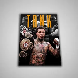 Tank Poster    Gervonta Davis Digital Print Boxing Poster for Bedroom Knockout Fighter Decor , Gift For Fans(Poster only frameless)