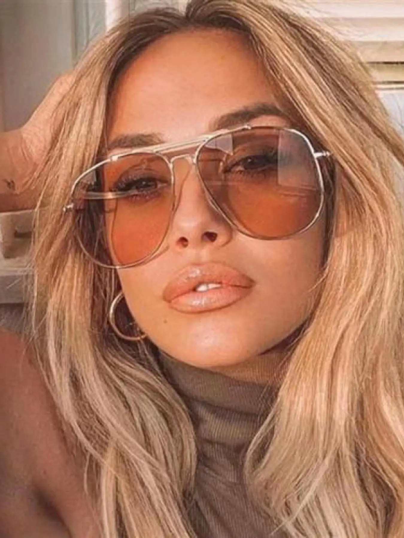 Unisex Vintage Aviator Sunglasses, Summer Sunglasses, Sun Protective Sunglasses, Aviator Frames, Trendy Casual Top Bar Design Sun Protection Tinted Lenses Sunglasses for Everyday Use, Fashion Accessories for Outdoor Activities