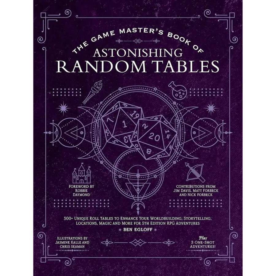 The Game Master's Book of Astonishing Random Tables RPG Worldbuilding Guide Book