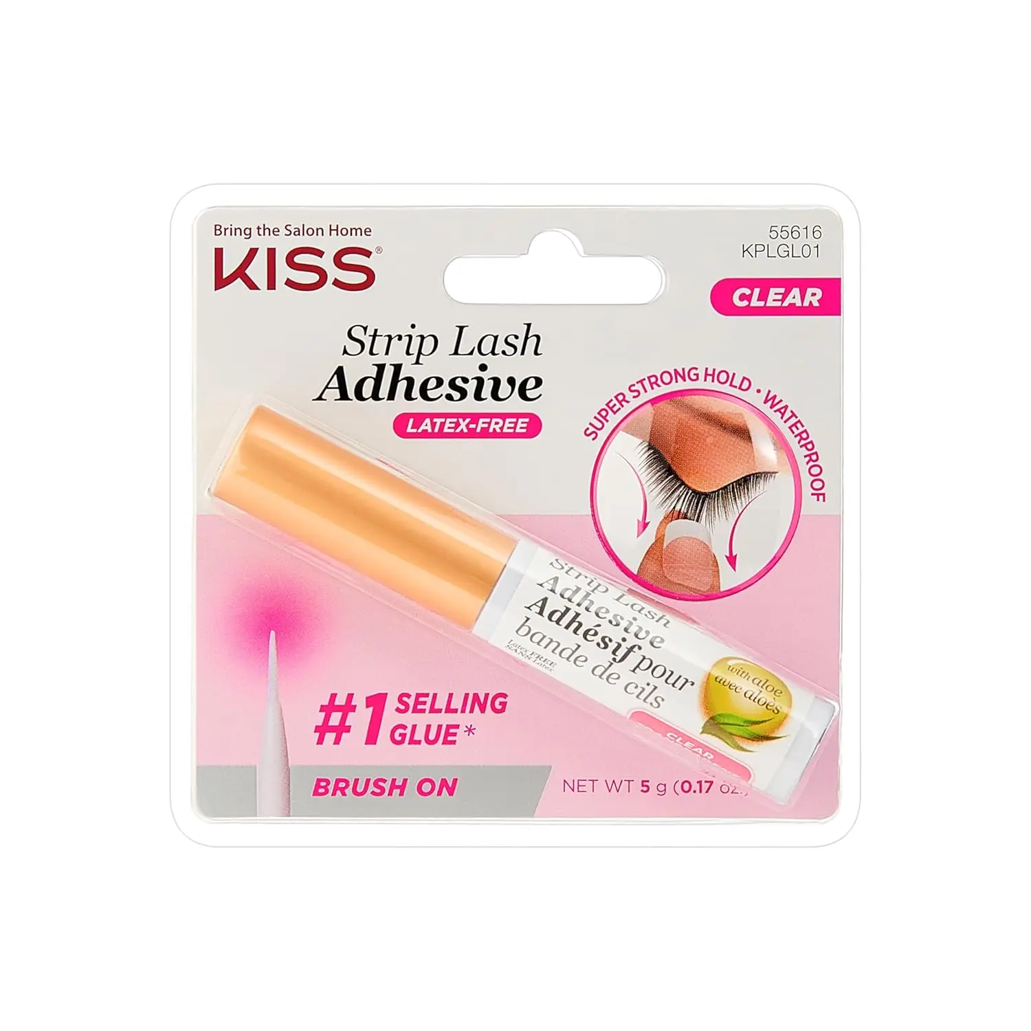 Transparent Strip & Lash Cluster False Eyelash Adhesive, Lash Glue - 24hr Long-Lasting for Beauty & Personal Care Makeup Use