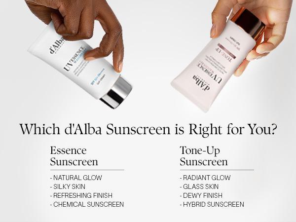 [OFFICIAL d'Alba] White Truffle Waterfull Tone Up Sunscreen Serum - SPF 50+ Hydrating Korean Facial Sun Cream (1.69 fl oz) Lightweight Moisturizer