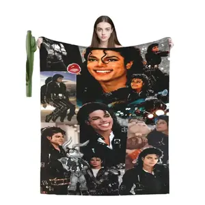 Michael Jackson Fleece Blanket Soft Throw For Sofa Bed Living Room Travel Office AC Blanket MJ Fan Gift Flannel