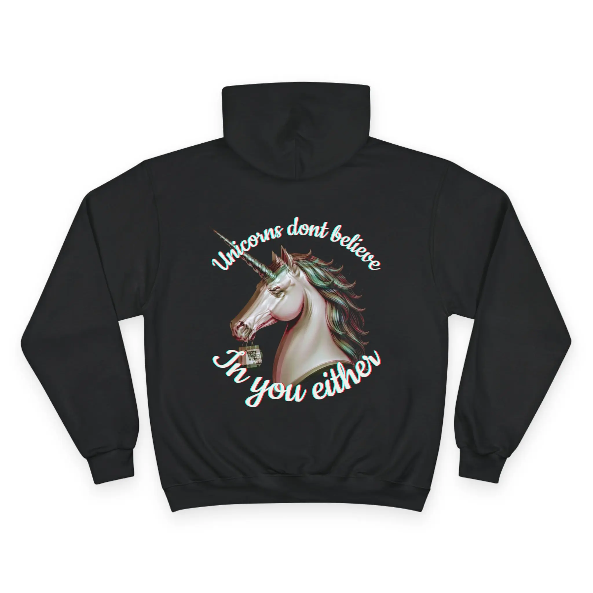 Unicorns Champion Hoodie - Funny Graphic Sweatshirt, Unicorn Lover Gift, Sarcastic Pullover, Magical Hooded Jacket, Mythical Creature