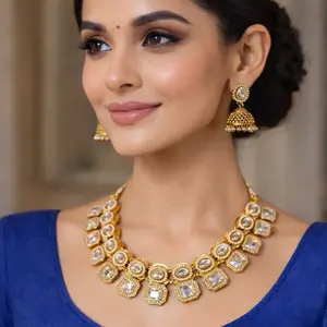 Elegant Necklace with Small Jhumki - Perfect for Special Occasions